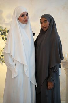 3 Layer Hijab White / Lightweight, non-slip, and easy to wear all day.