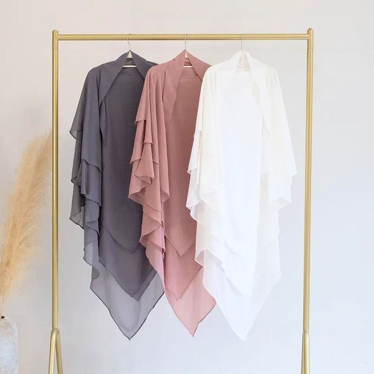 3 Layer Hijab White / Lightweight, non-slip, and easy to wear all day.
