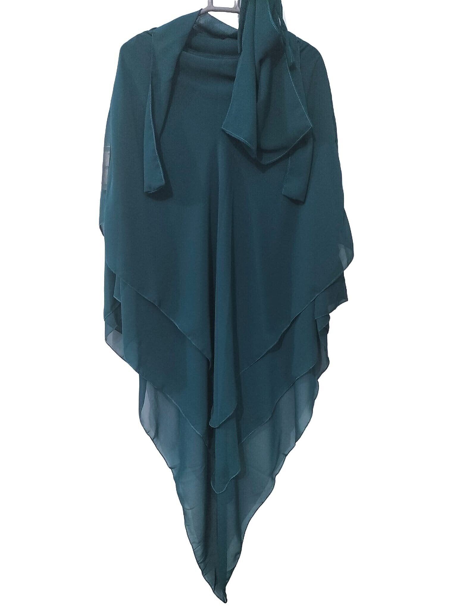 3 Layer hijab Zink / Elegant look with full coverage and all-day comfort.